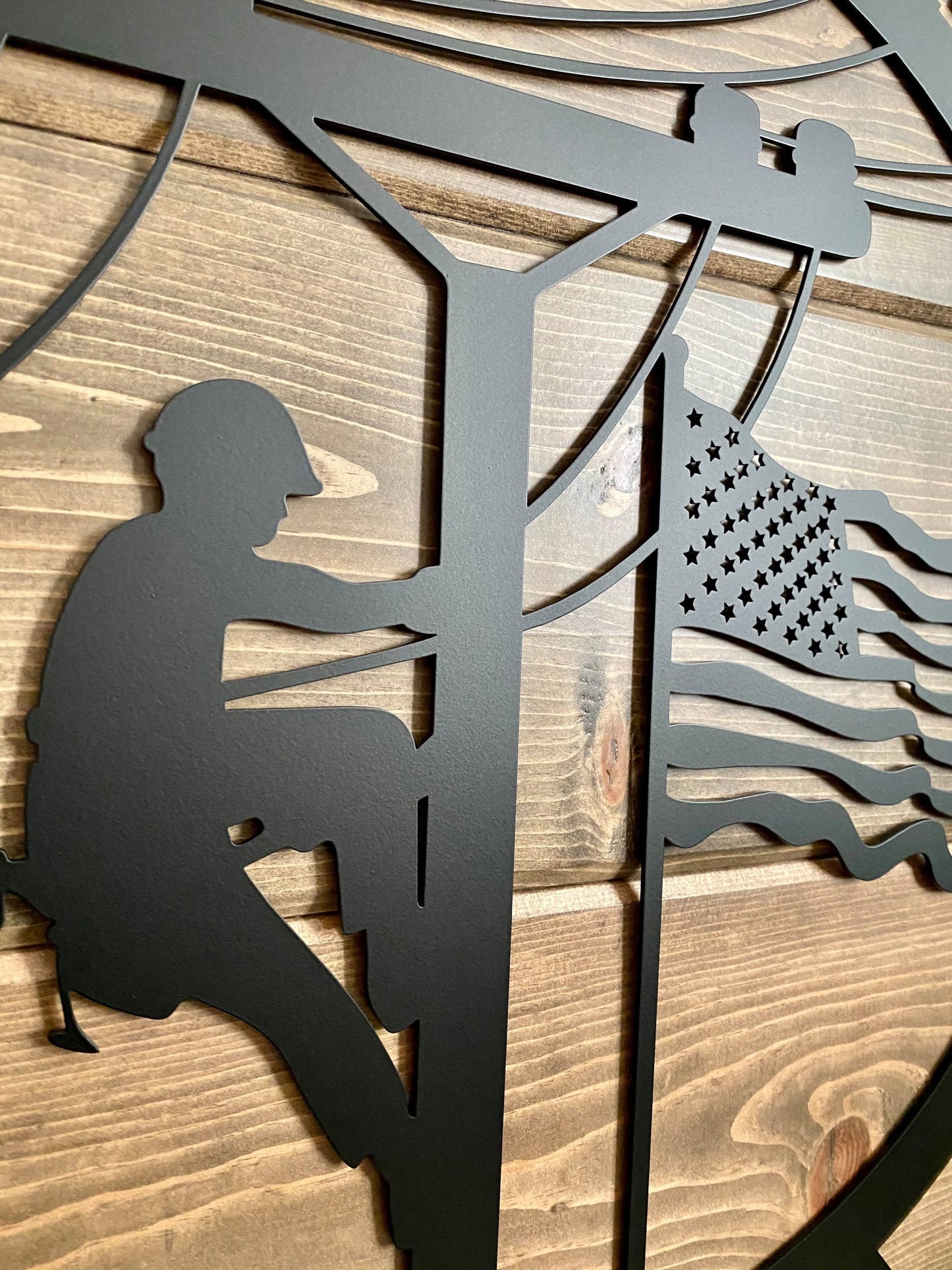 Personalized Lineman Sign - lineman gift | Custom Metal Wall Sign- copyright © HouseSensationsArt