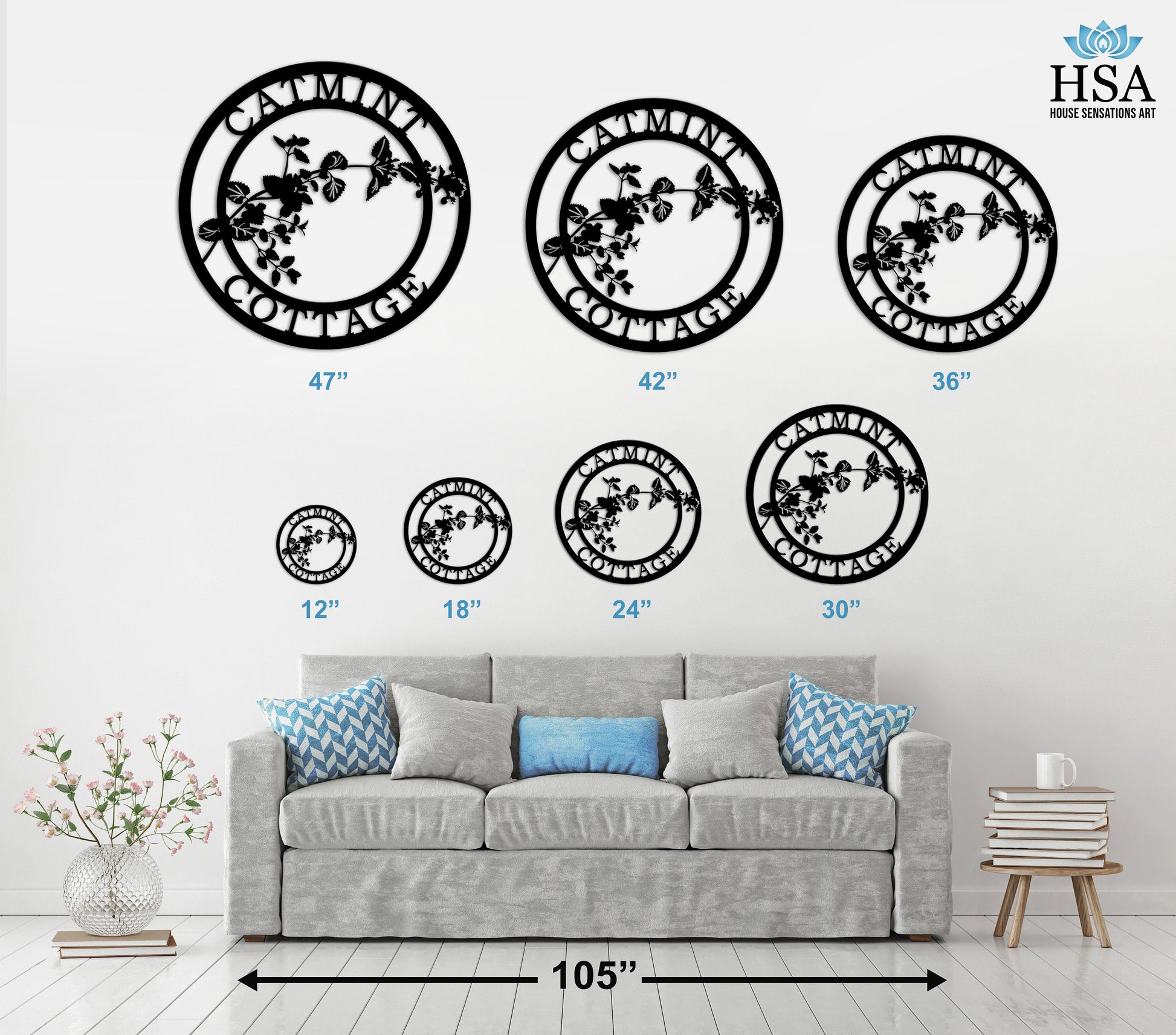 Size Reference Chart for Soaring Eagle Personalized Metal Sign