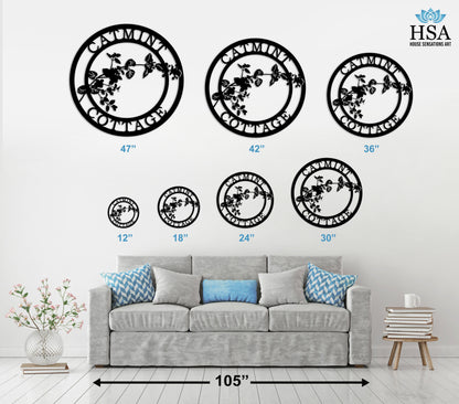 Size Reference Chart for Soaring Eagle Personalized Metal Sign