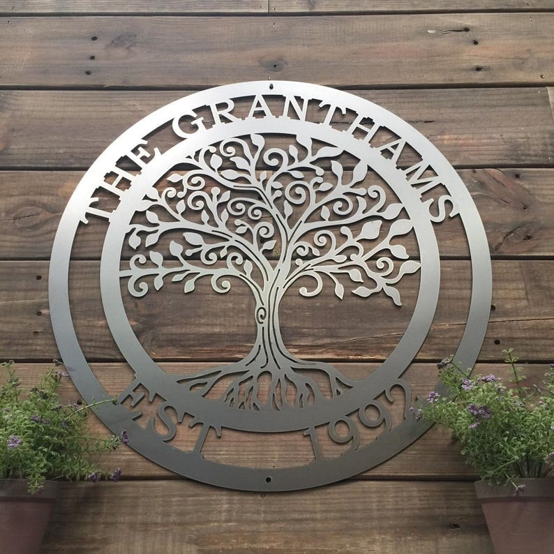 Loving Tree of life Wall Art | Metal Wall Decor| Custom Metal Sign | Mother's Day Gift