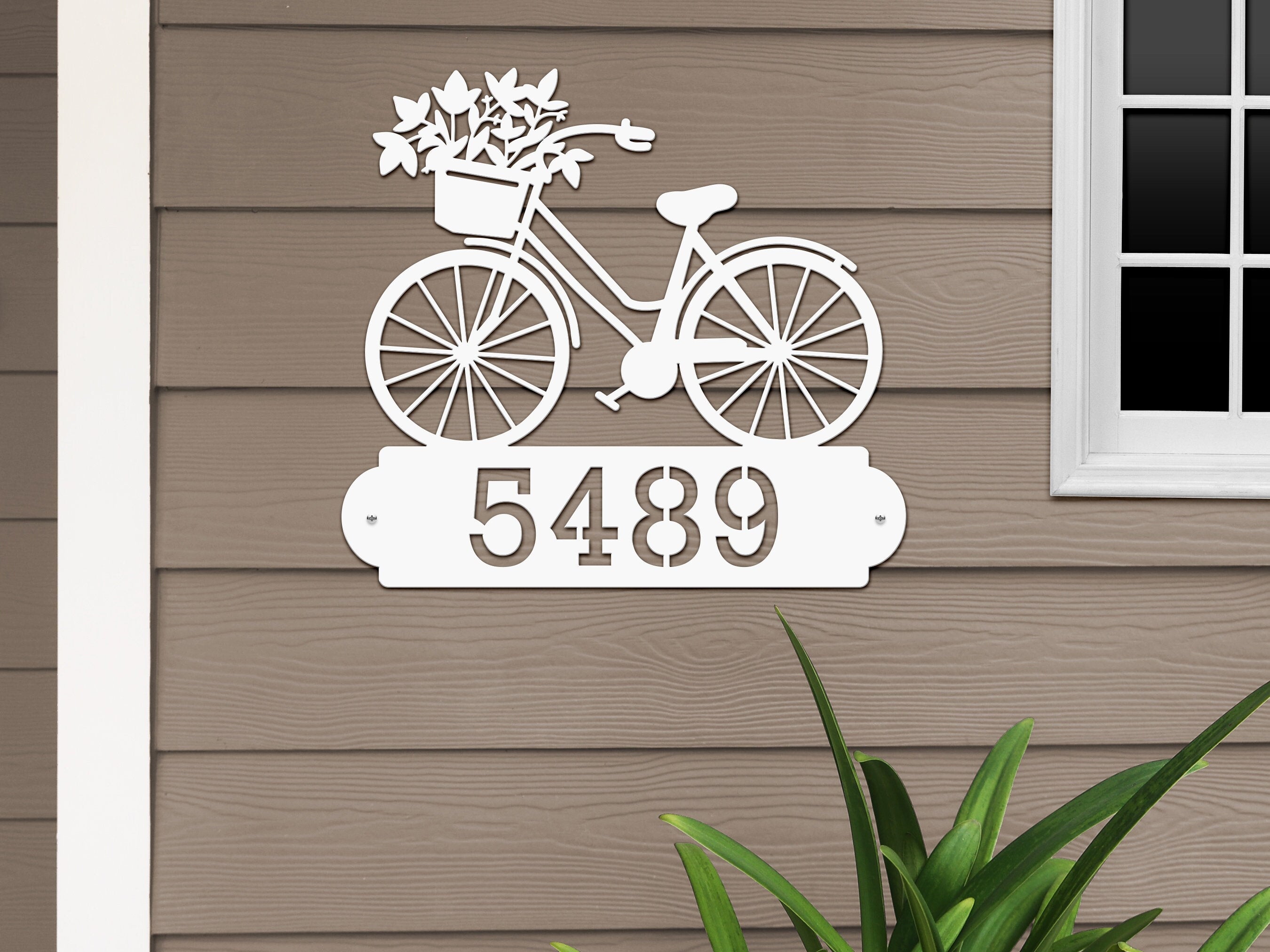 Vintage Floral Bicycle Custom Address Sign - Perfect Personalized Gift ...