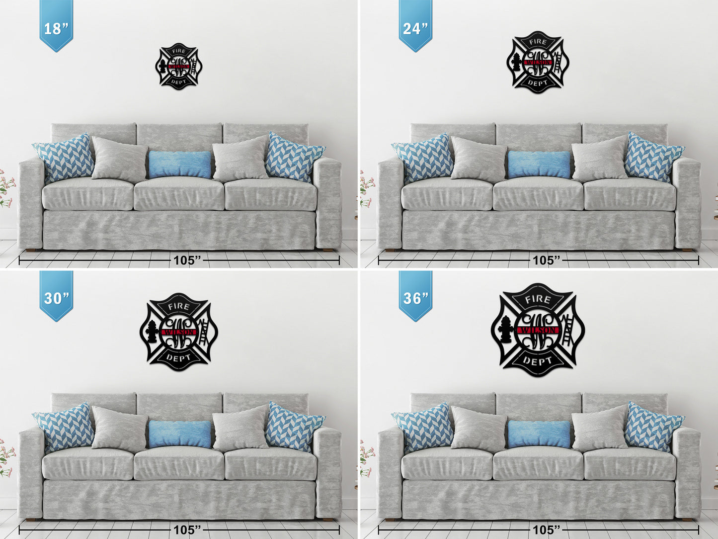 Wildland Firefighter Metal Maltese Sign |  Personalized Gift | Firefighter gift |  |