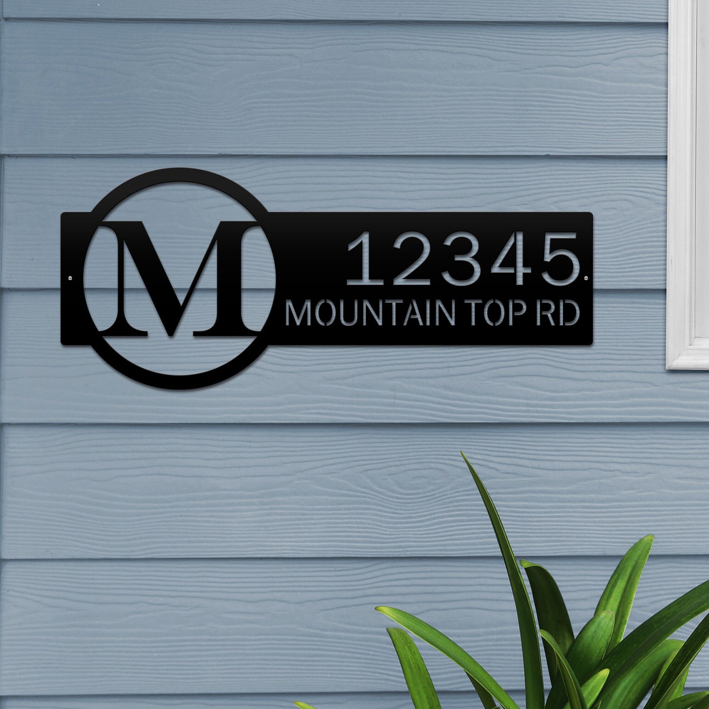 Personalized Monogram Metal Address Sign - Ideal as a Closing Gift, Modern Housewarming Gift, or Couples Wedding Gift