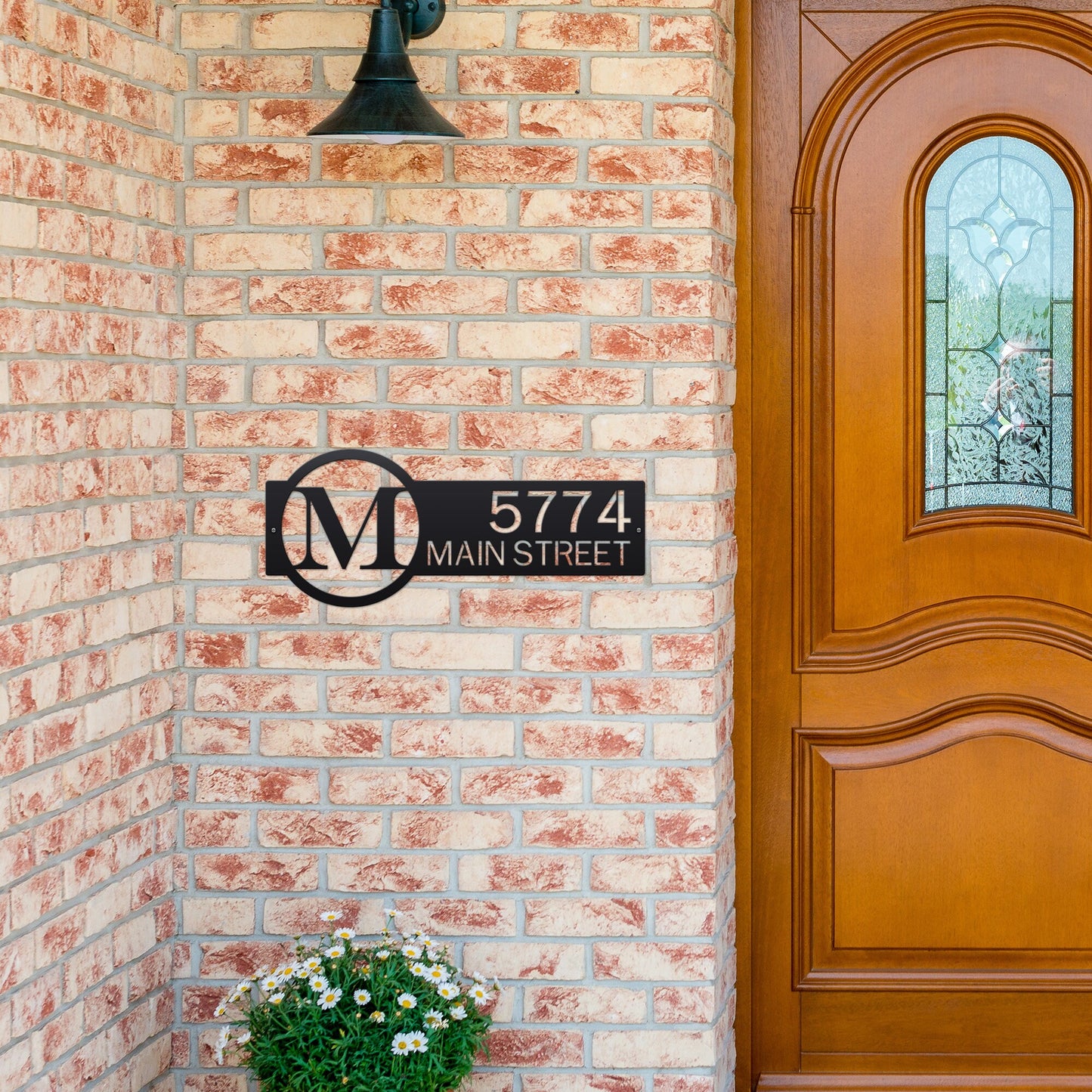 Personalized Monogram Metal Address Sign - Ideal as a Closing Gift, Modern Housewarming Gift, or Couples Wedding Gift