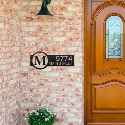 Personalized Monogram Metal Address Sign - Ideal as a Closing Gift, Modern Housewarming Gift, or Couples Wedding Gift