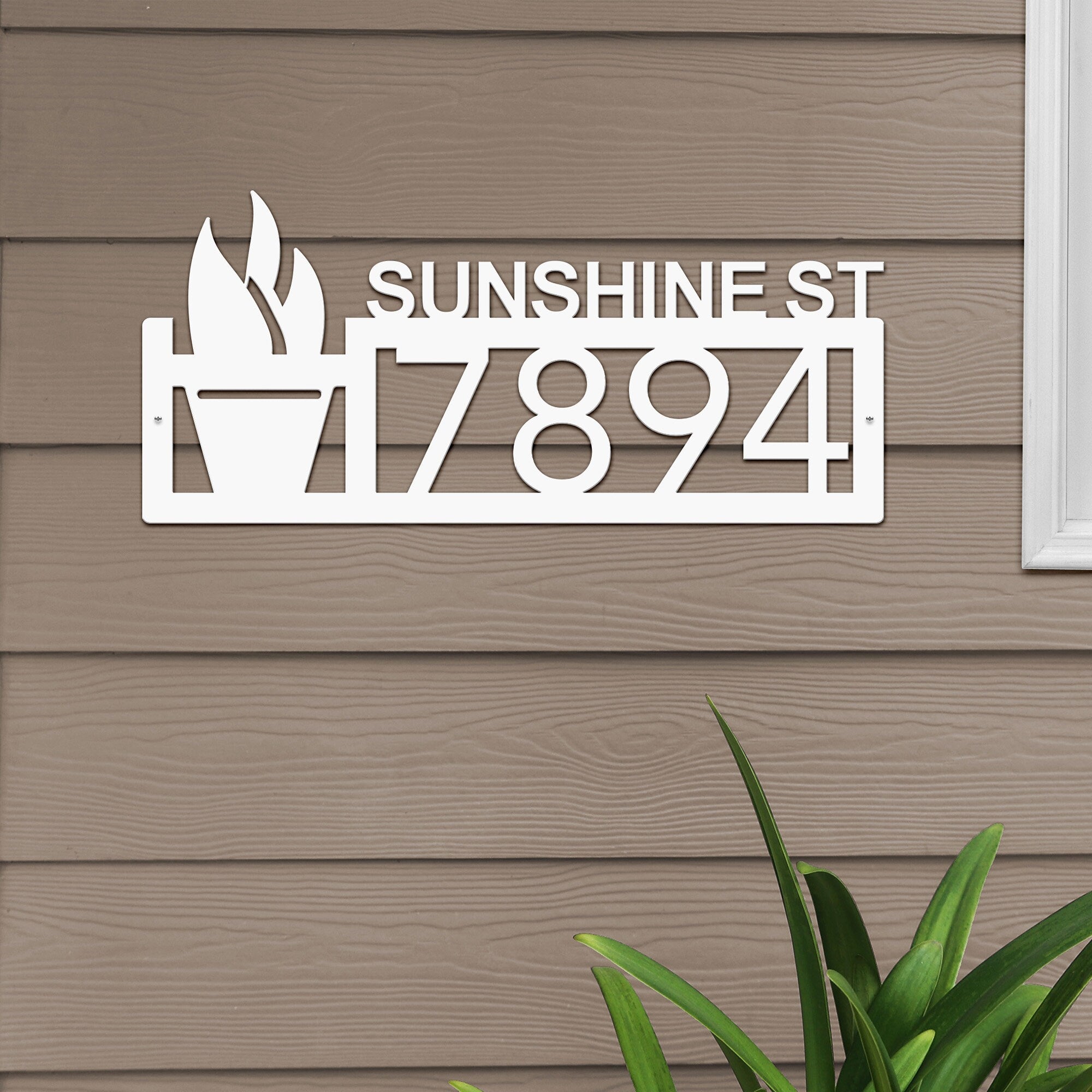 Succulent Garden Custom Metal Address Sign - Eclectic Wall Art House N ...